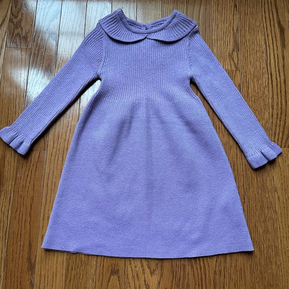 Primark Purple A-Line Dress with Peter Pan Collar